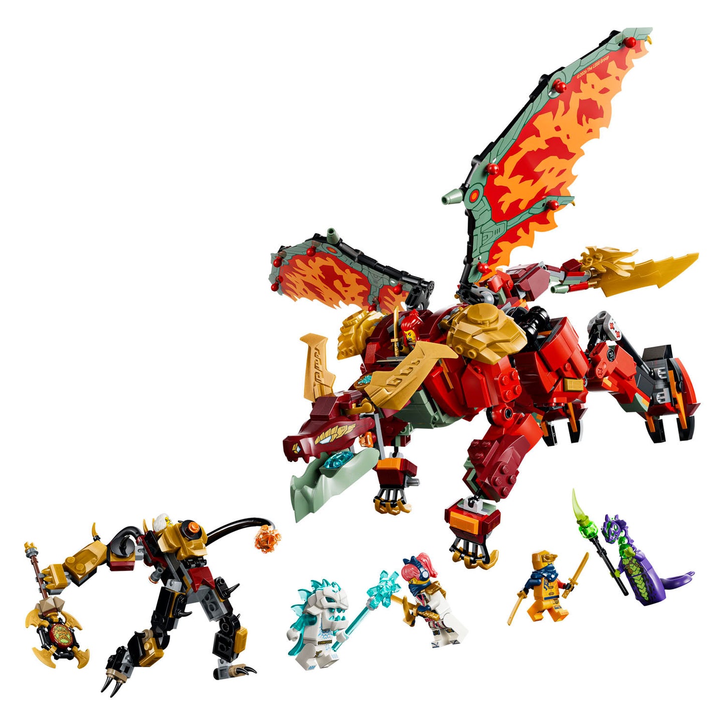 LEGO ninjago 71868 wyldfyre's transformerende drakenmecha