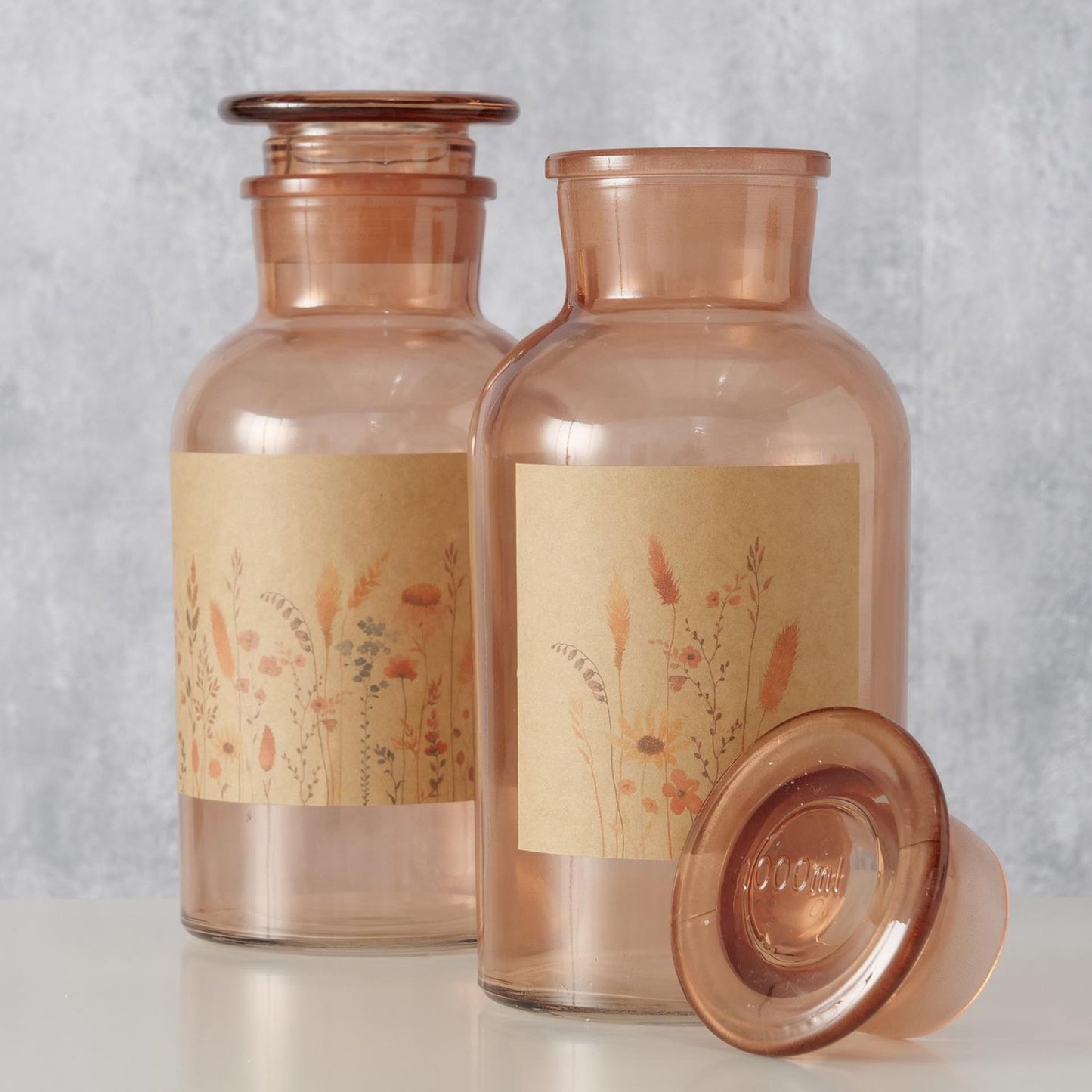 Boltze Home Apothekers fles kornelia h22cm glas