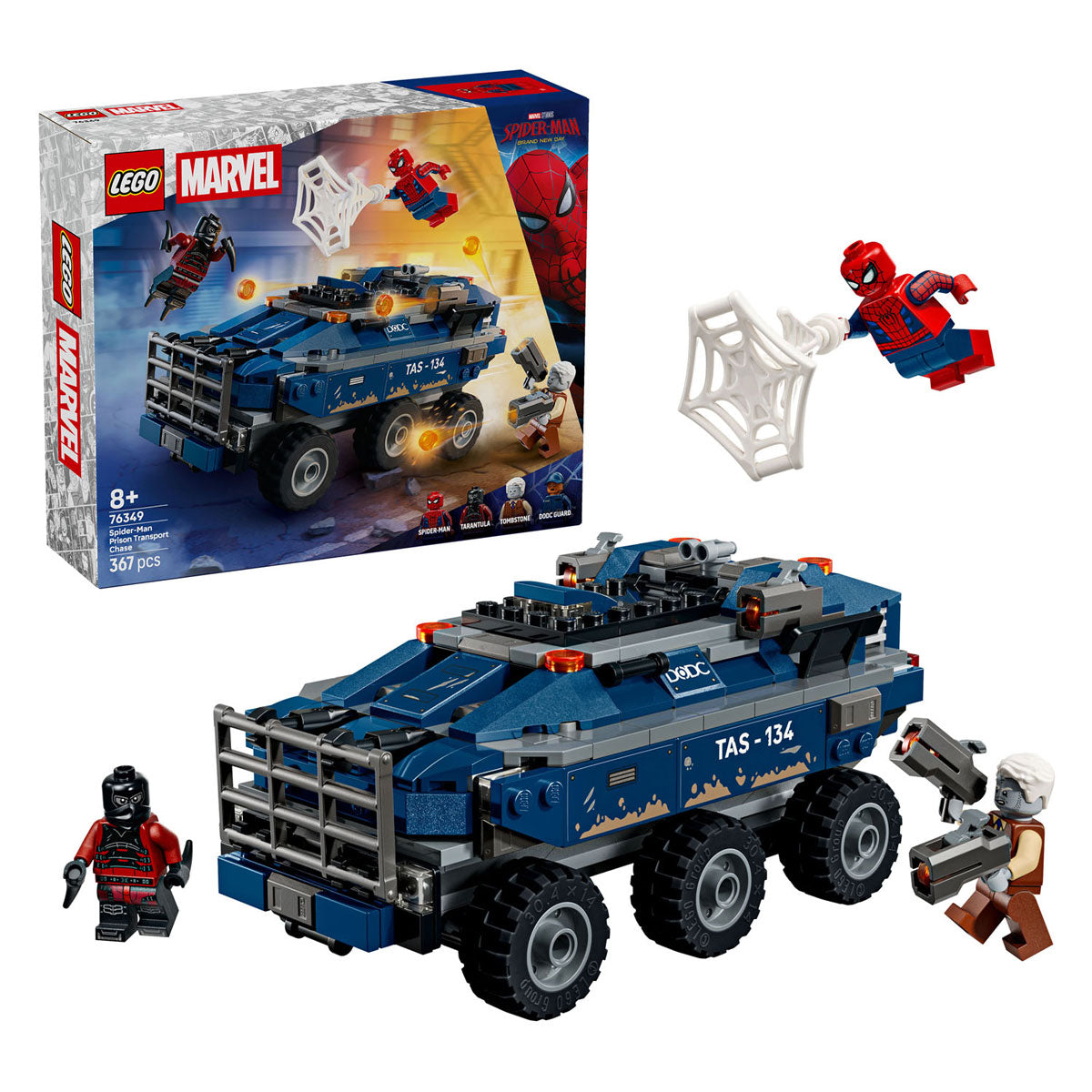 LEGO marvel 76349 spiderman achtervolging van gevangenistransport
