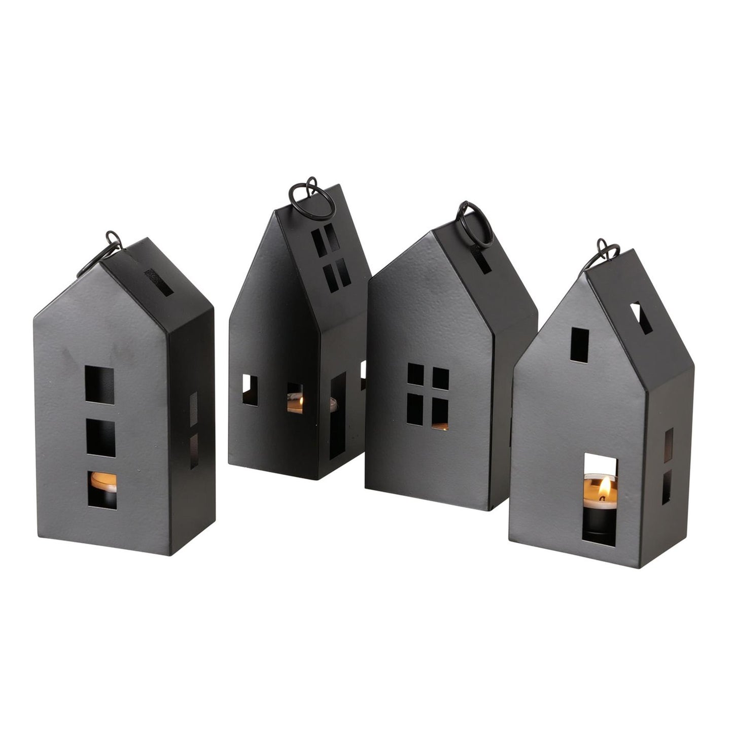 Boltze Home Lantaarn bryne house h17cm metaal zwart