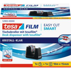 Tesa Plakbandhouder easy cut smart - film crystal clear zwart