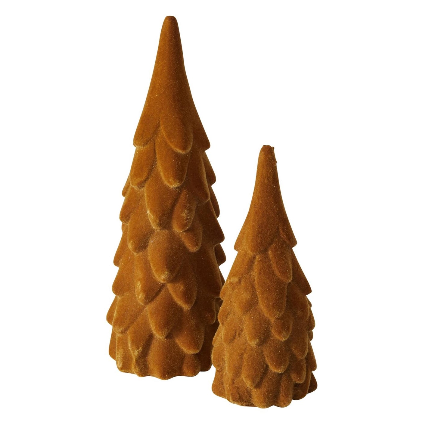Boltze Home Beeld kerstboom bruin 2-delig fluweel