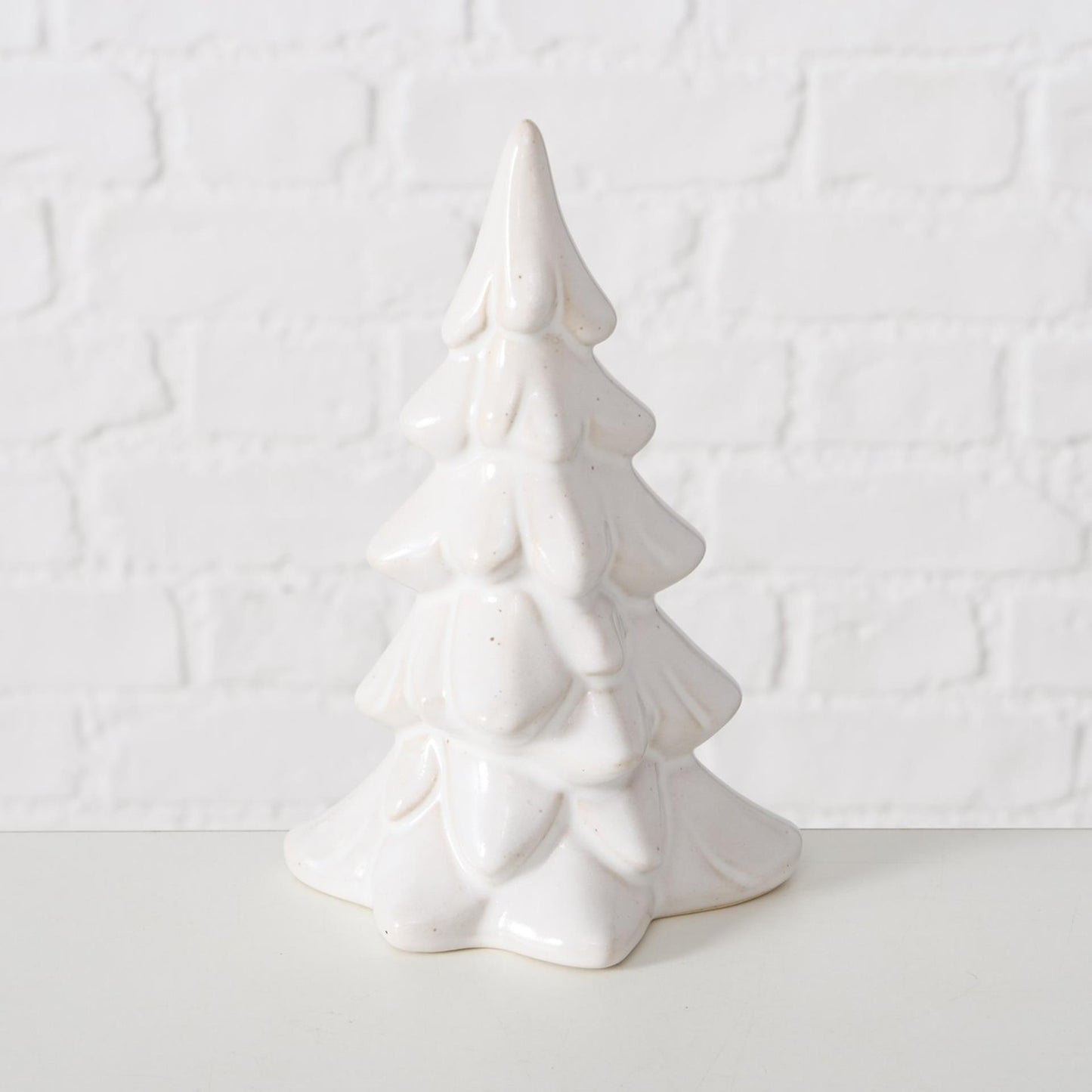 Boltze Home Deco kerstboom cristo steen h14,5cm wit