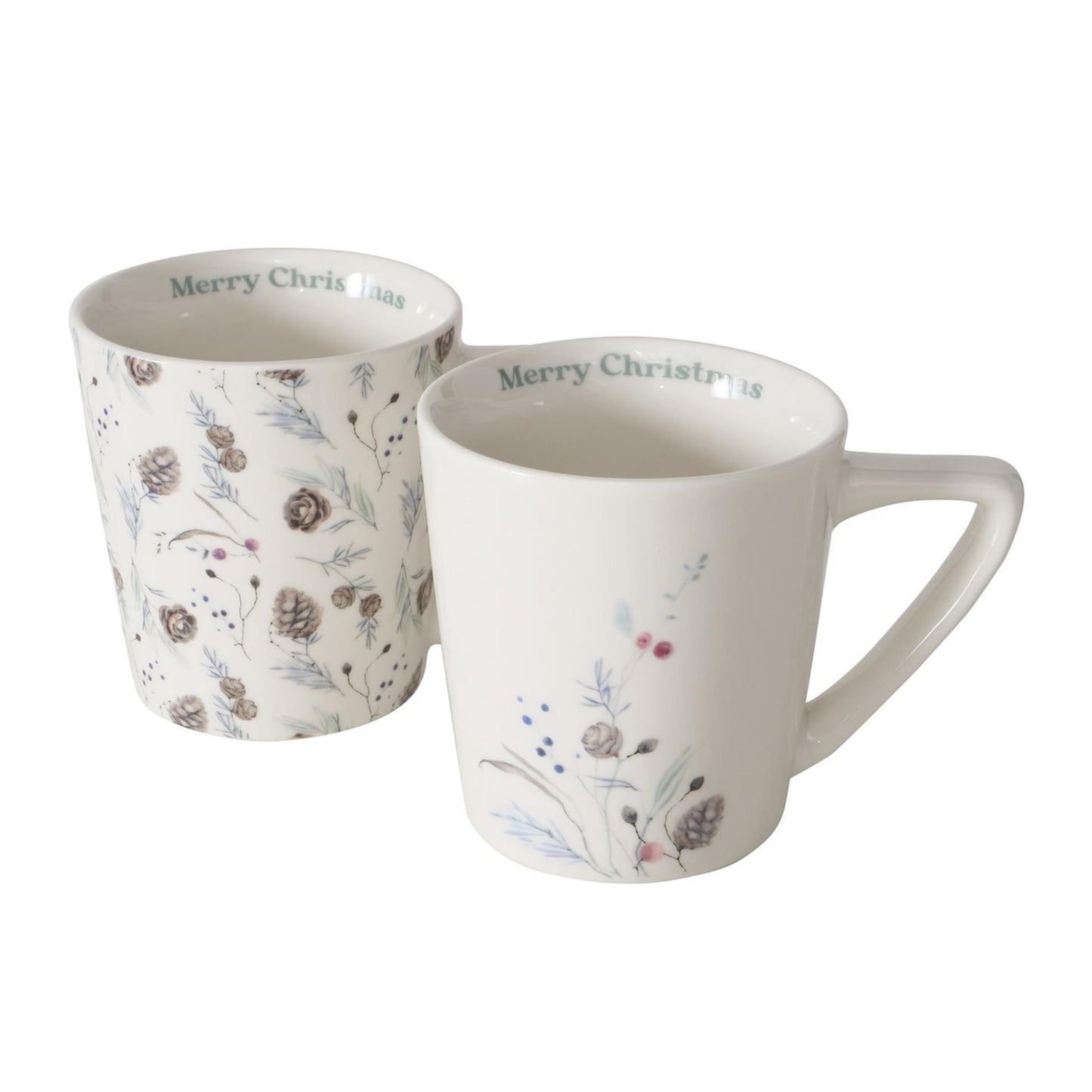 Boltze Home Beker keramiek met dennenappels 300 ml