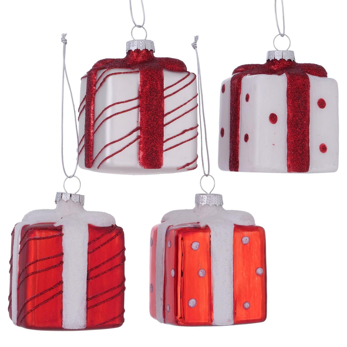 Boltze Home Kersthanger kado gifties glas h9x6cm