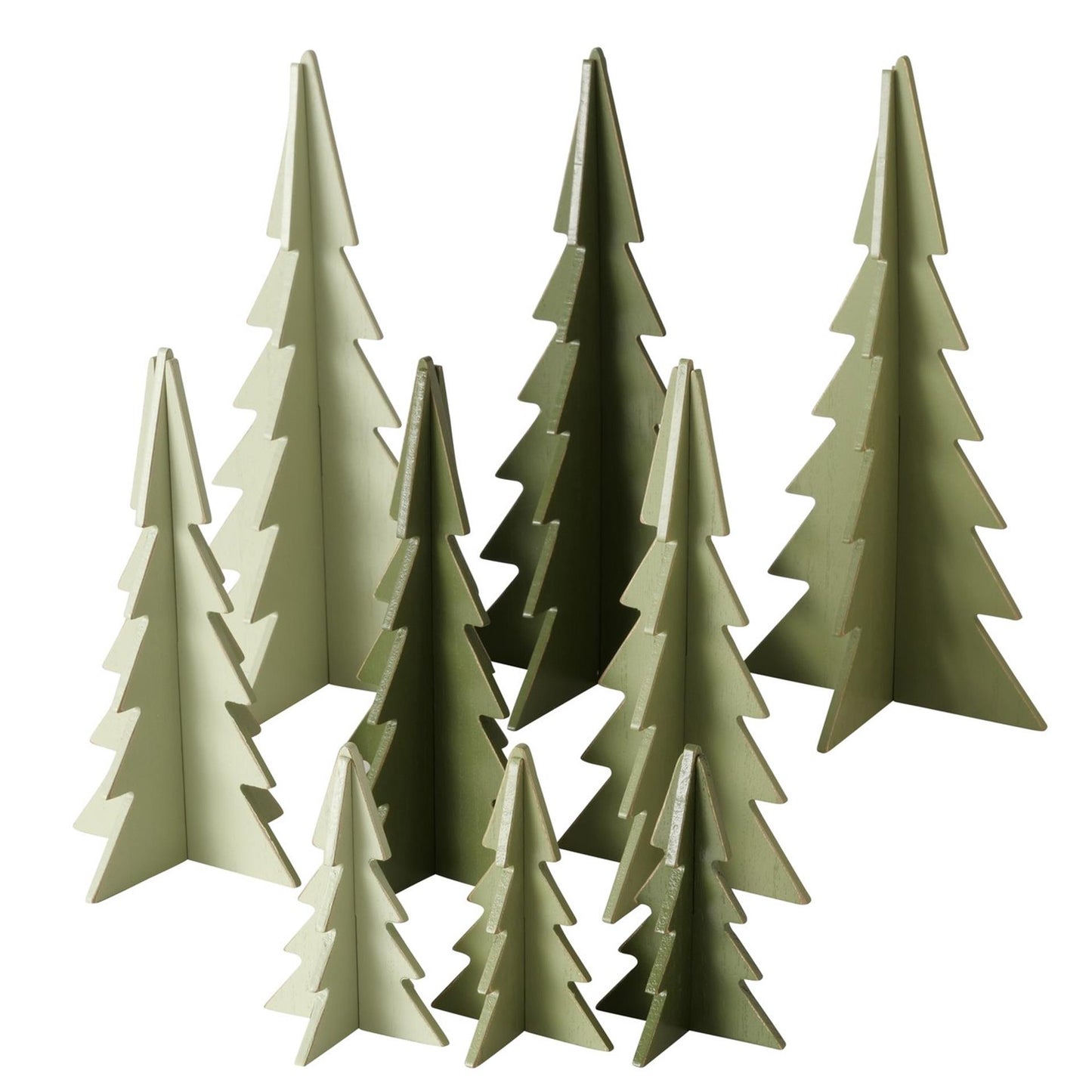 Boltze Home Beeld kerstboom 3 delig groen