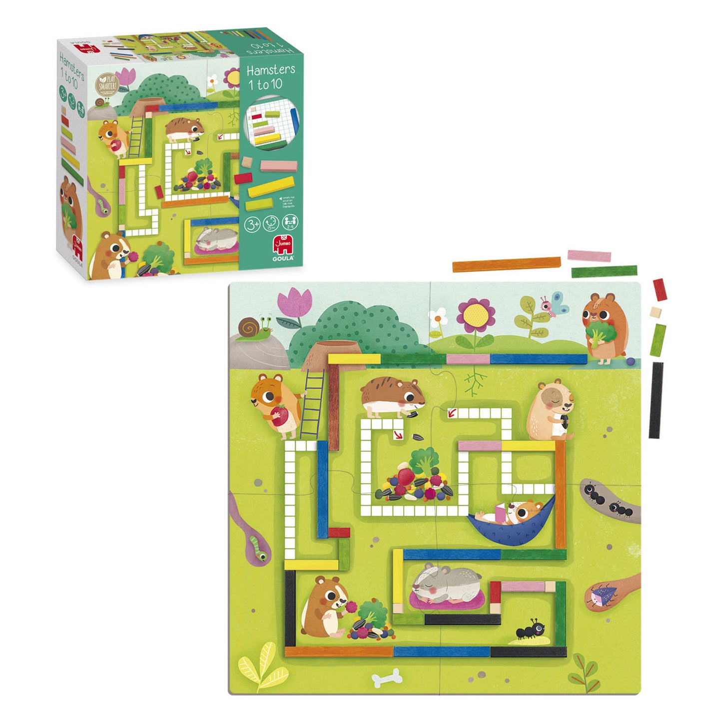 Goula Jumbo hamsters 1 tot 10 educatief rekenspel