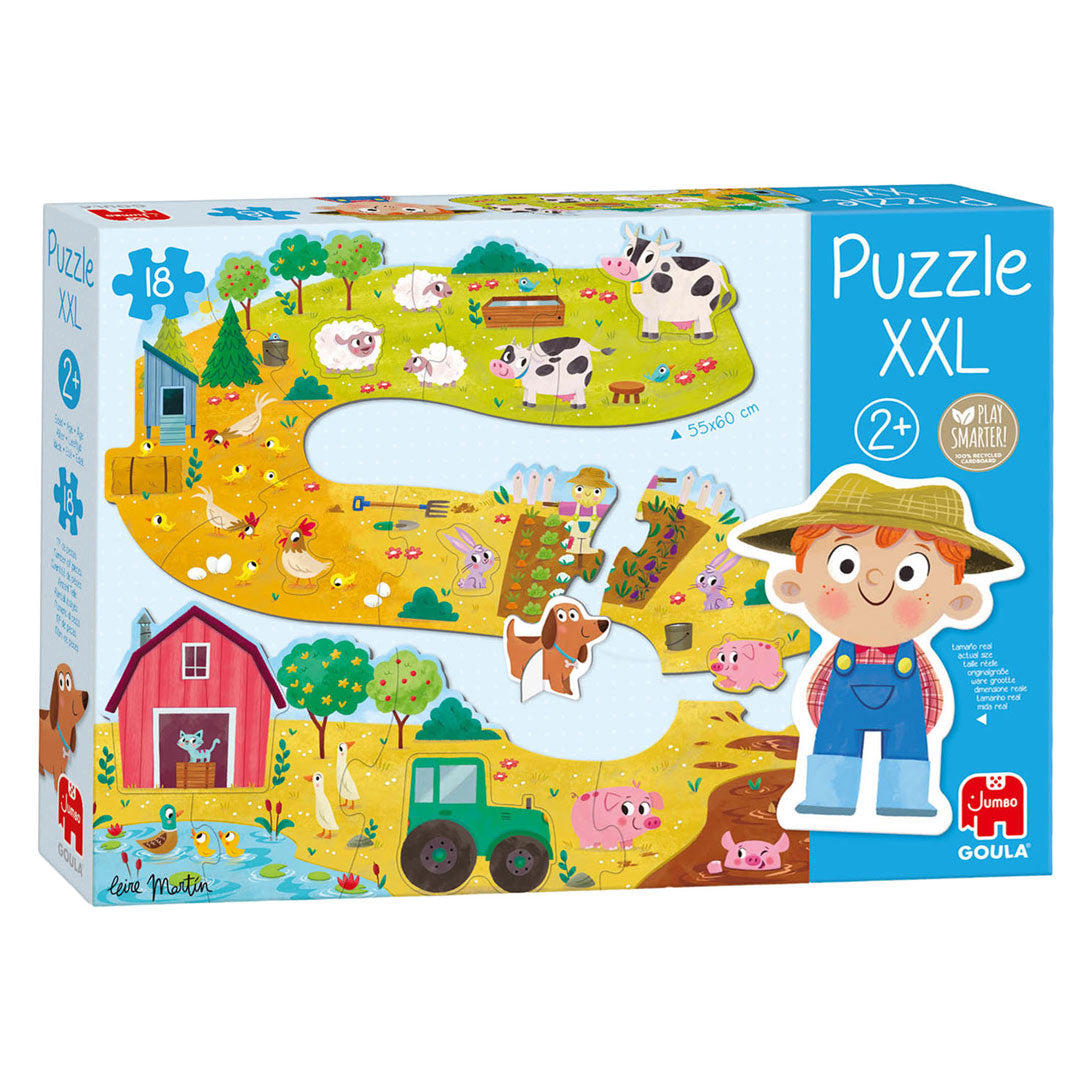 Jumbo goula puzzel xxl boerderijdieren - 18st.