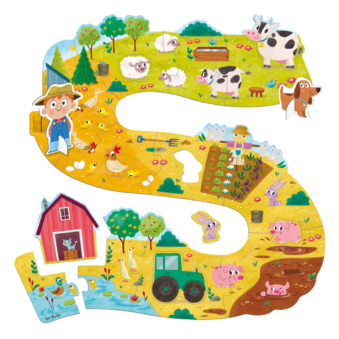 Jumbo goula puzzel xxl boerderijdieren - 18st.