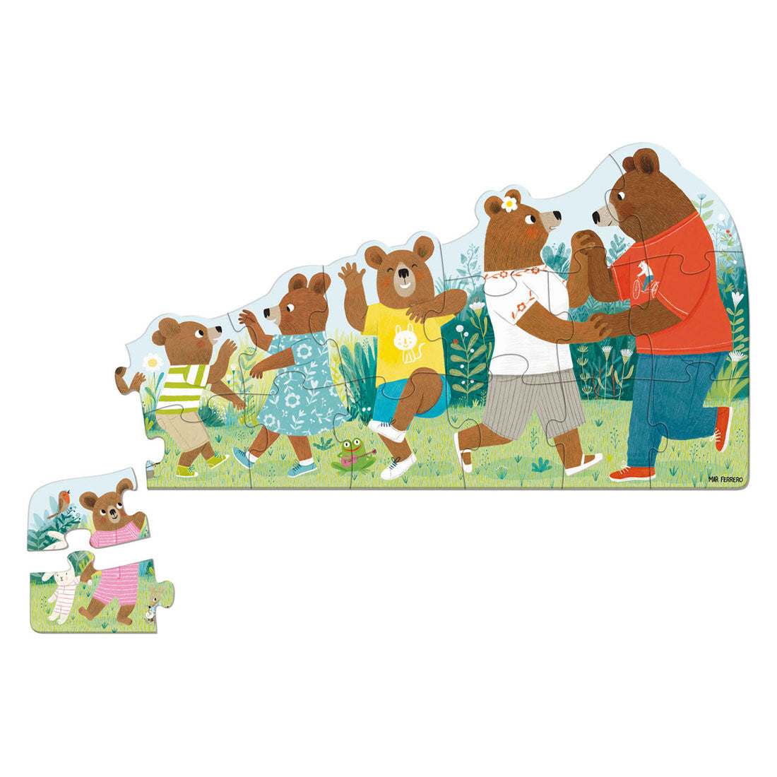 Jumbo goula puzzel xxl beren familie - 16st.