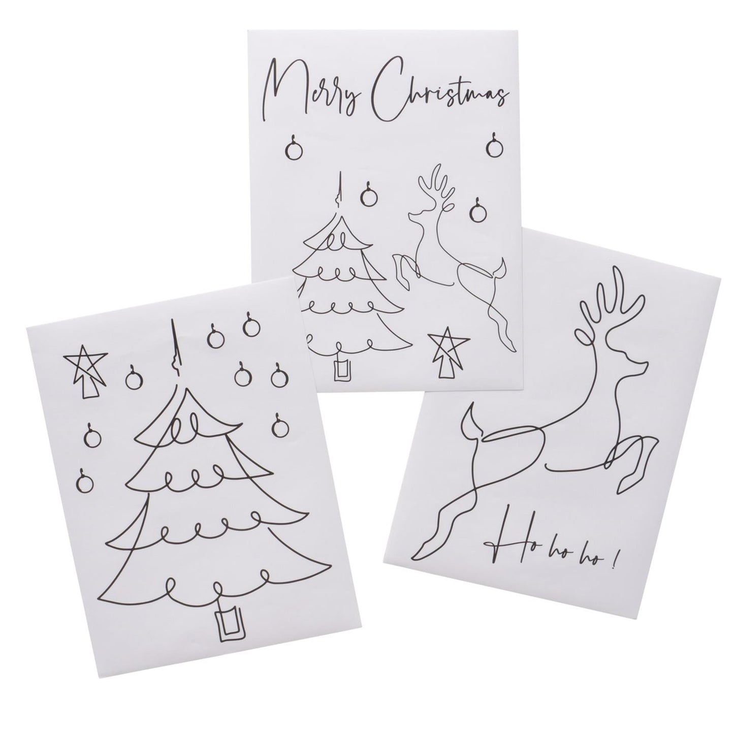 Boltze Home Raamstickers hert kerstboom spreuk
