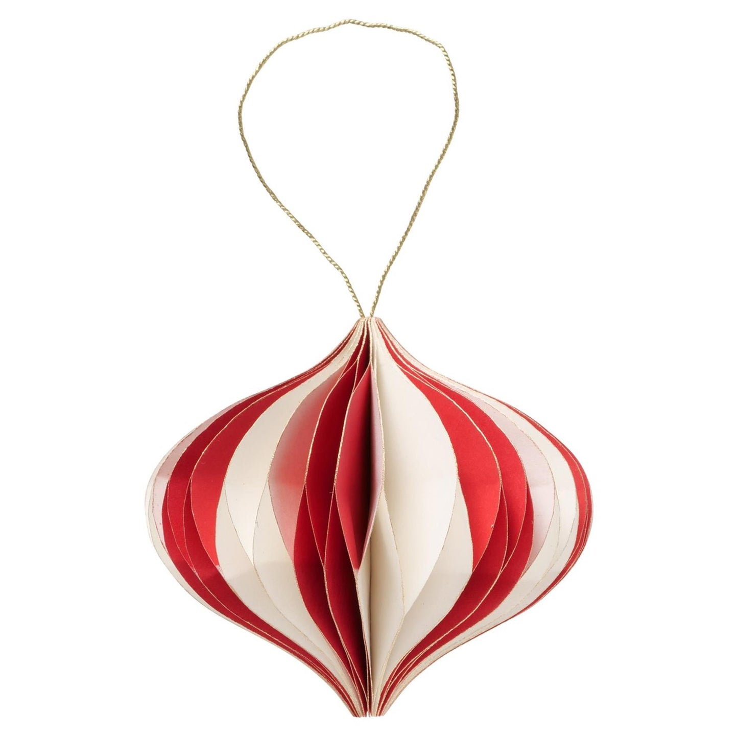 Boltze Home Kerstbal yorki ovaal ø10cm rood wit papi