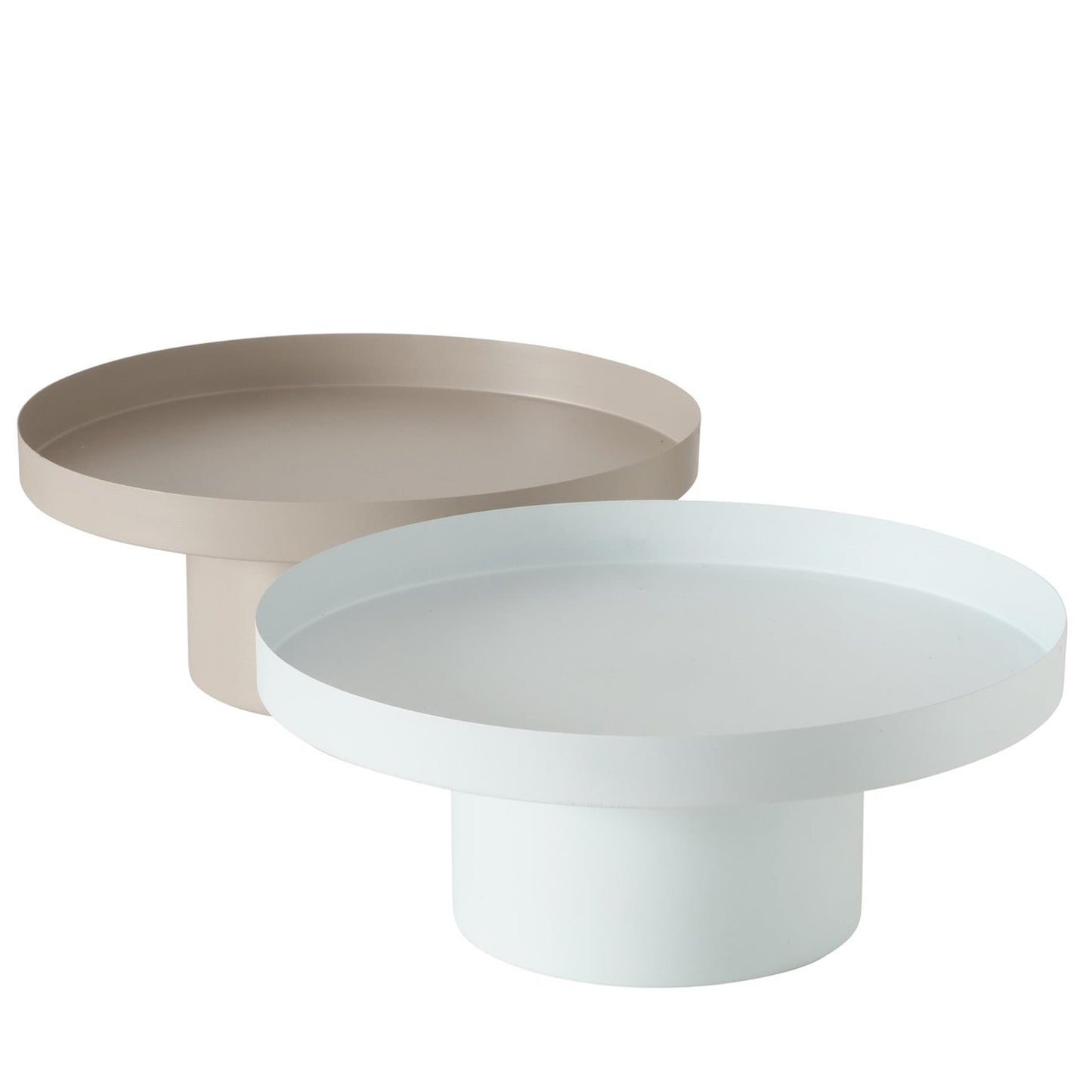 Boltze Home Dienblad samona metaal ø25cm beige wit