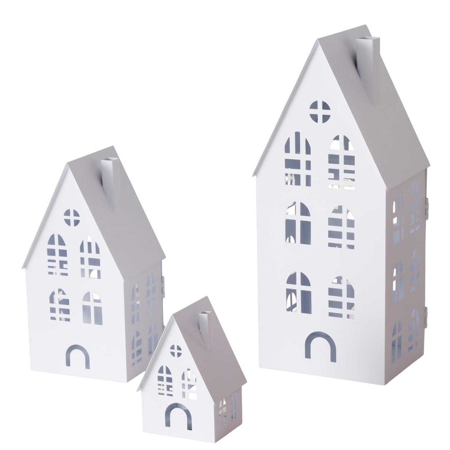 Boltze Home lantaarnset huis 3-delig wit