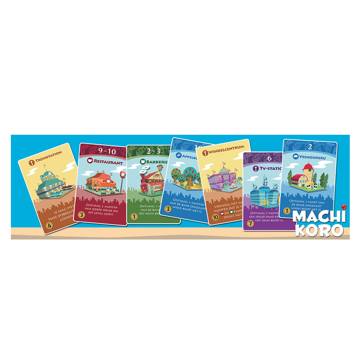White Goblin Games machi koro dobbelspel (nederlands, 2 - 5 spelers, 40 minuten, vanaf 7 jaar)