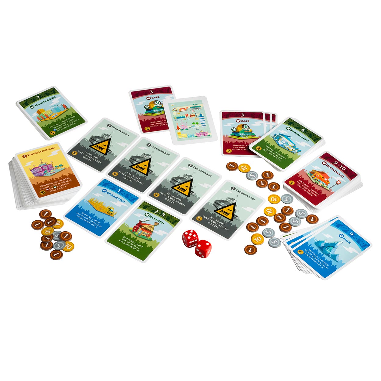 White Goblin Games machi koro dobbelspel (nederlands, 2 - 5 spelers, 40 minuten, vanaf 7 jaar)