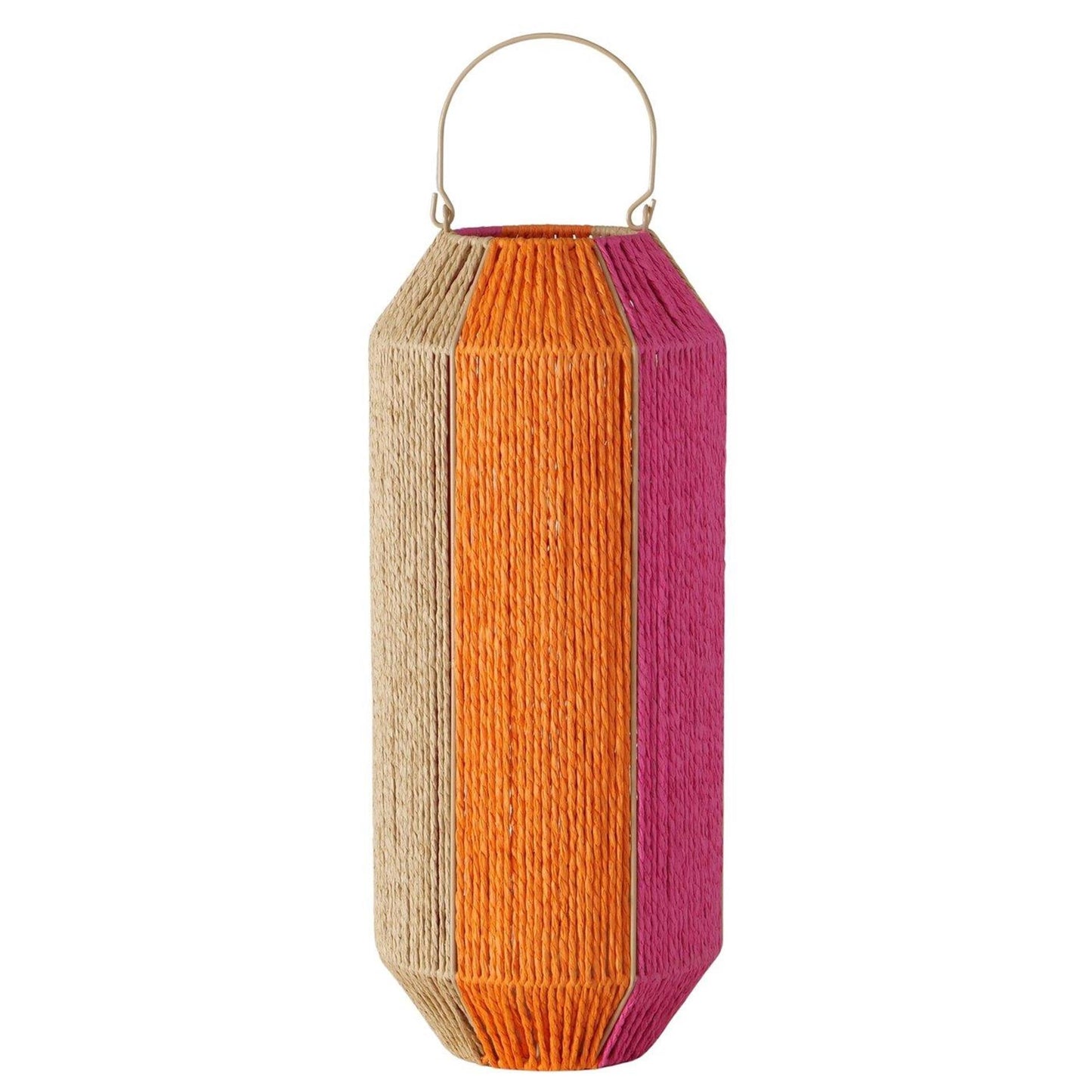 Boltze Home windlicht roze oranje h50cm