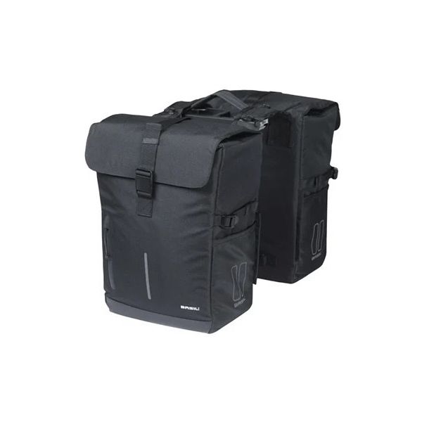 Basil Tas move dubbel mik zwart | 30l