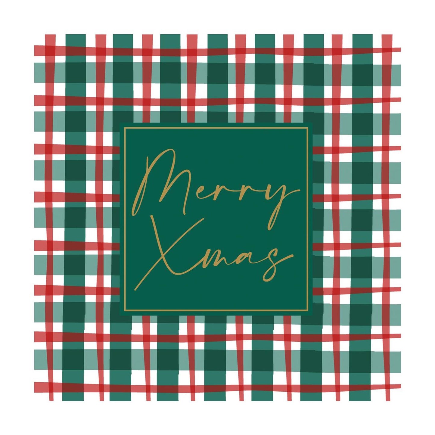Duni servetten xmas check 24x24cm