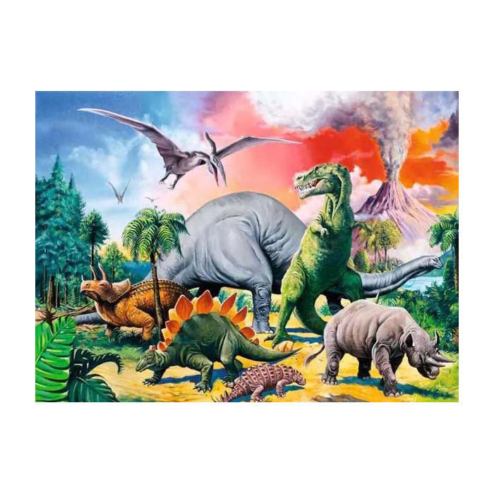 Ravensburger puzzel tussen de dinosauriã«rs - legpuzzel - 100 stukjes