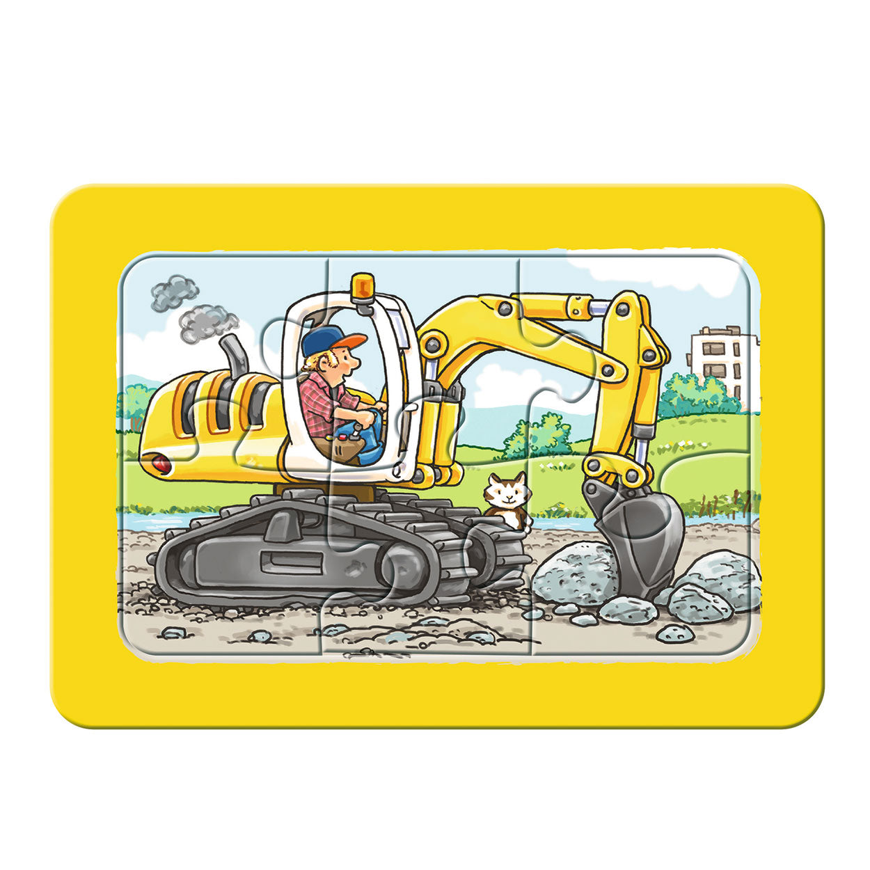 Ravensburger graafmachine, tractor en kiepauto, 3x6st.