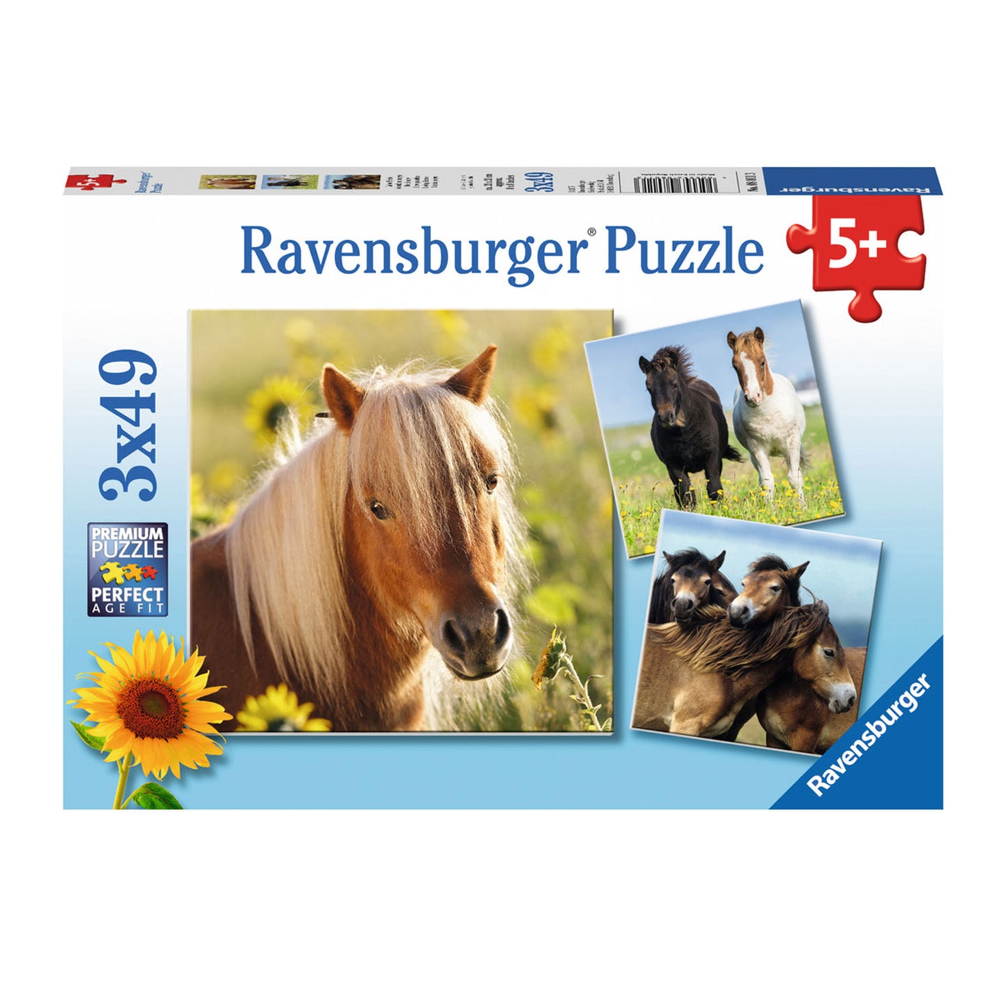 Ravensburger schattige pony's, 3x49st.