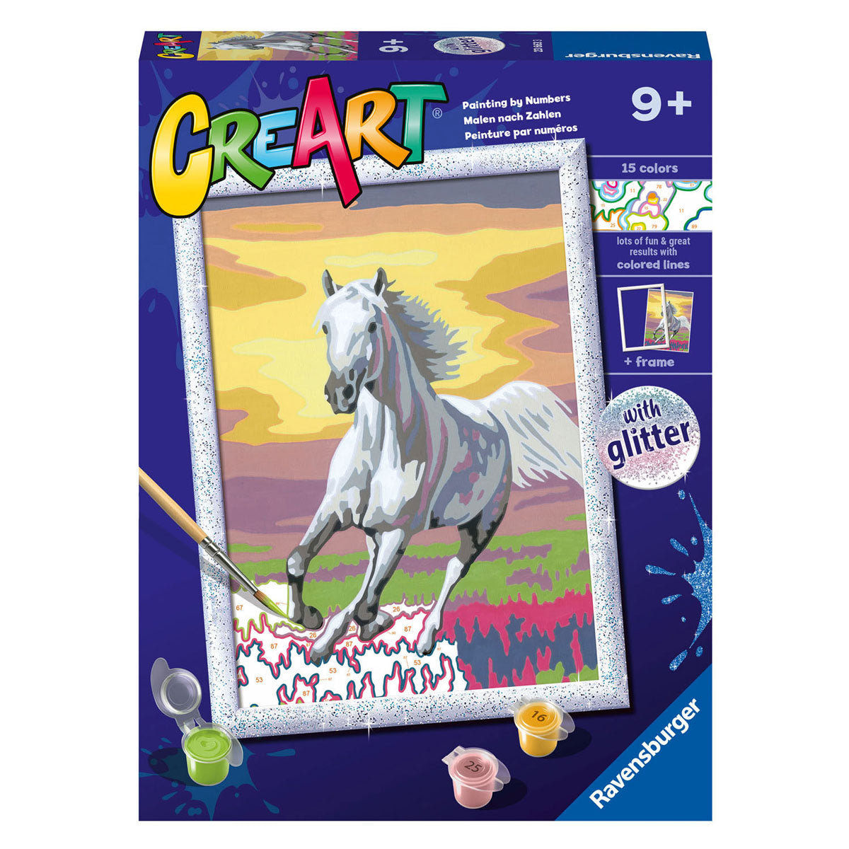 Ravensburger creart schilderen op nummer - paard bij zonsondergang