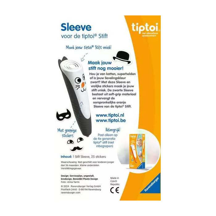 Tiptoi sleeve zwart voor de stift