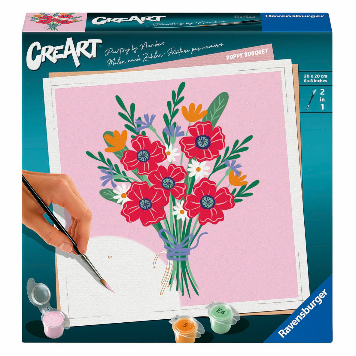 Ravensburger creart schilderen op nummer - klaprozen boeket