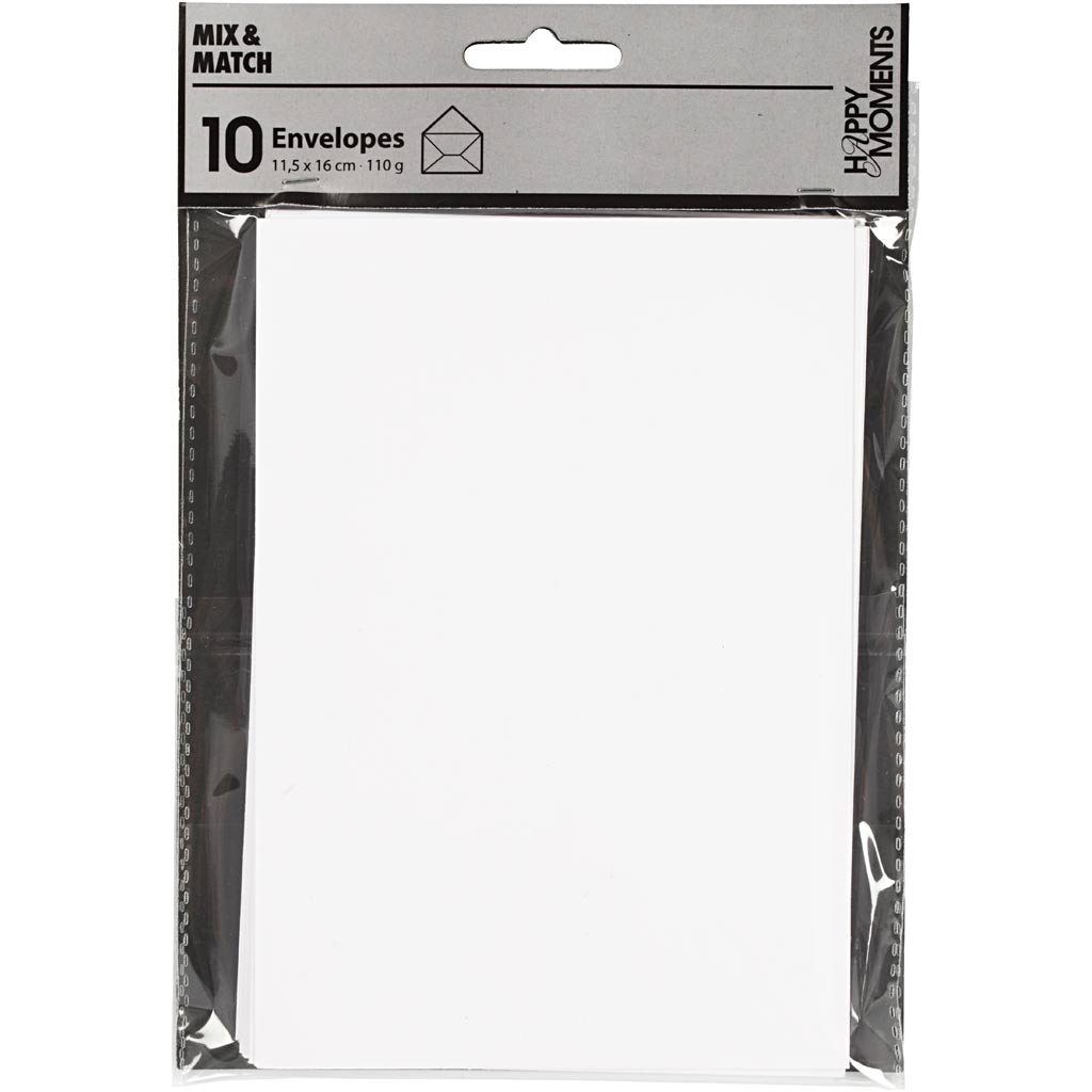 Creativ Company Https: www.cchobby.nl enveloppen-afmeting-envelop-11-5x16-cm-110-wit-10-stuk-1-doos