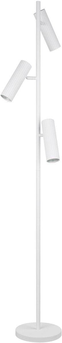 TRIO soka - vloerlamp - wit mat - excl. 3x gu10 5 w - voetschakelaar