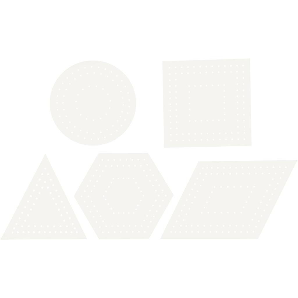 Creativ Company Https: www.cchobby.nl kruissteken-karton-geometrisch-afm-10-17-cm-wit-20-stuk-1-doos
