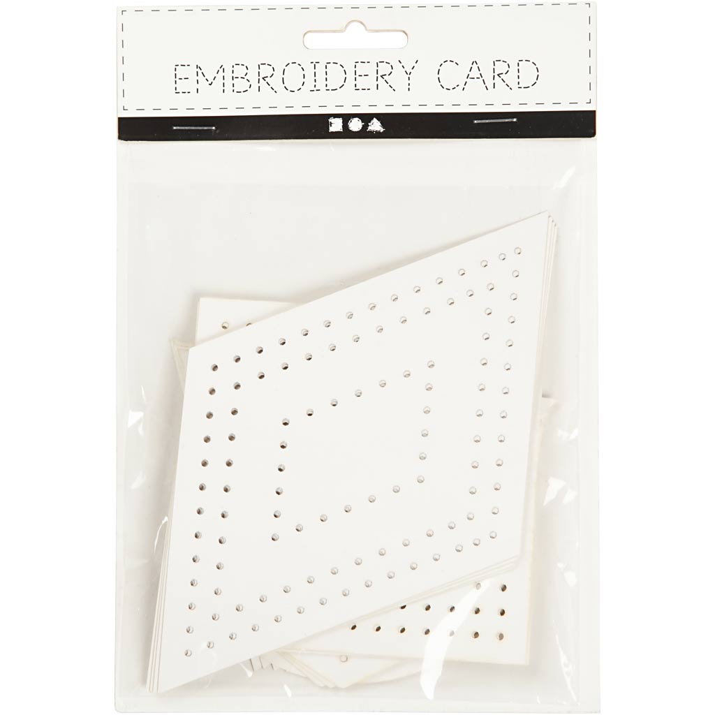 Creativ Company Https: www.cchobby.nl kruissteken-karton-geometrisch-afm-10-17-cm-wit-20-stuk-1-doos