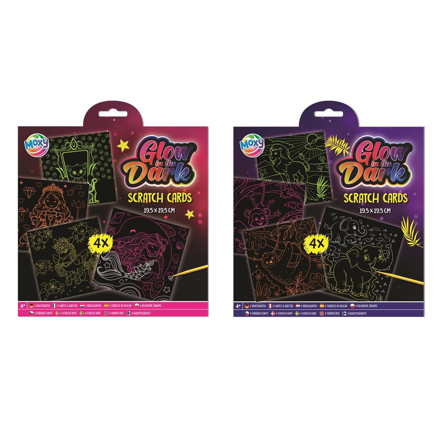 Grafix Scratch kaarten glow in the dark