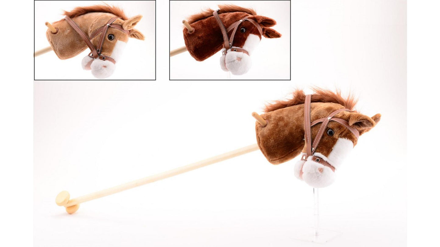 Johntoy Pluche stokpaard met geluid