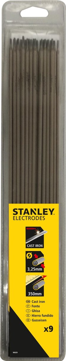 STANLEY laselektroden gietijzer - ø3,25x350 mm - 9 stuks