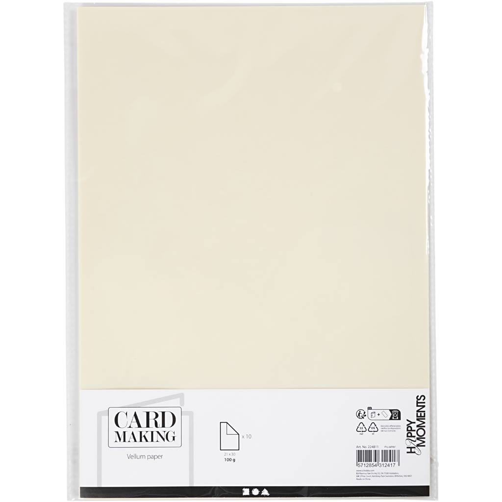 Creativ Company Https: www.cchobby.nl vellumpapier-a4-vel-210x297-mm-100-gr-off-white-10-vel-1-doos