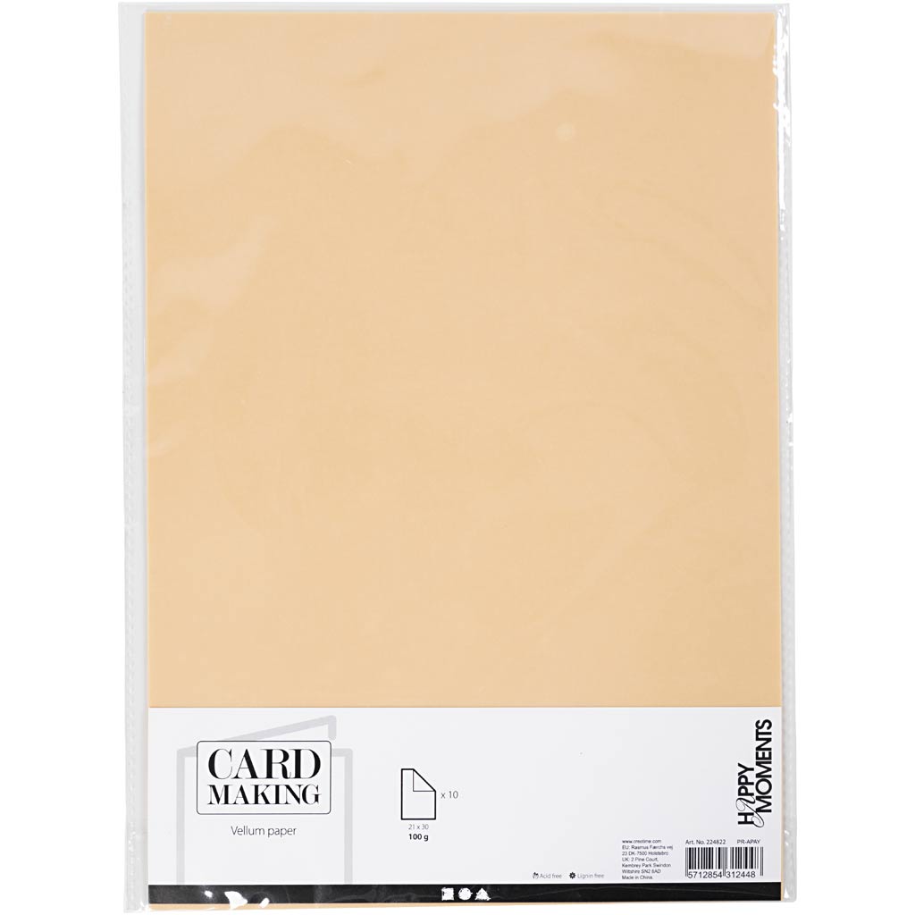 Creativ Company Https: www.cchobby.nl vellumpapier-a4-vel-210x297-mm-100-gr-naturel-10-vel-1-doos