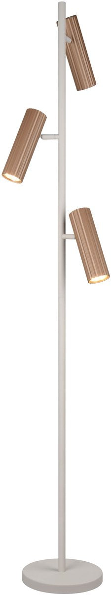 TRIO soka - vloerlamp - mokka - excl. 3x gu10 5 w - voetschakelaar