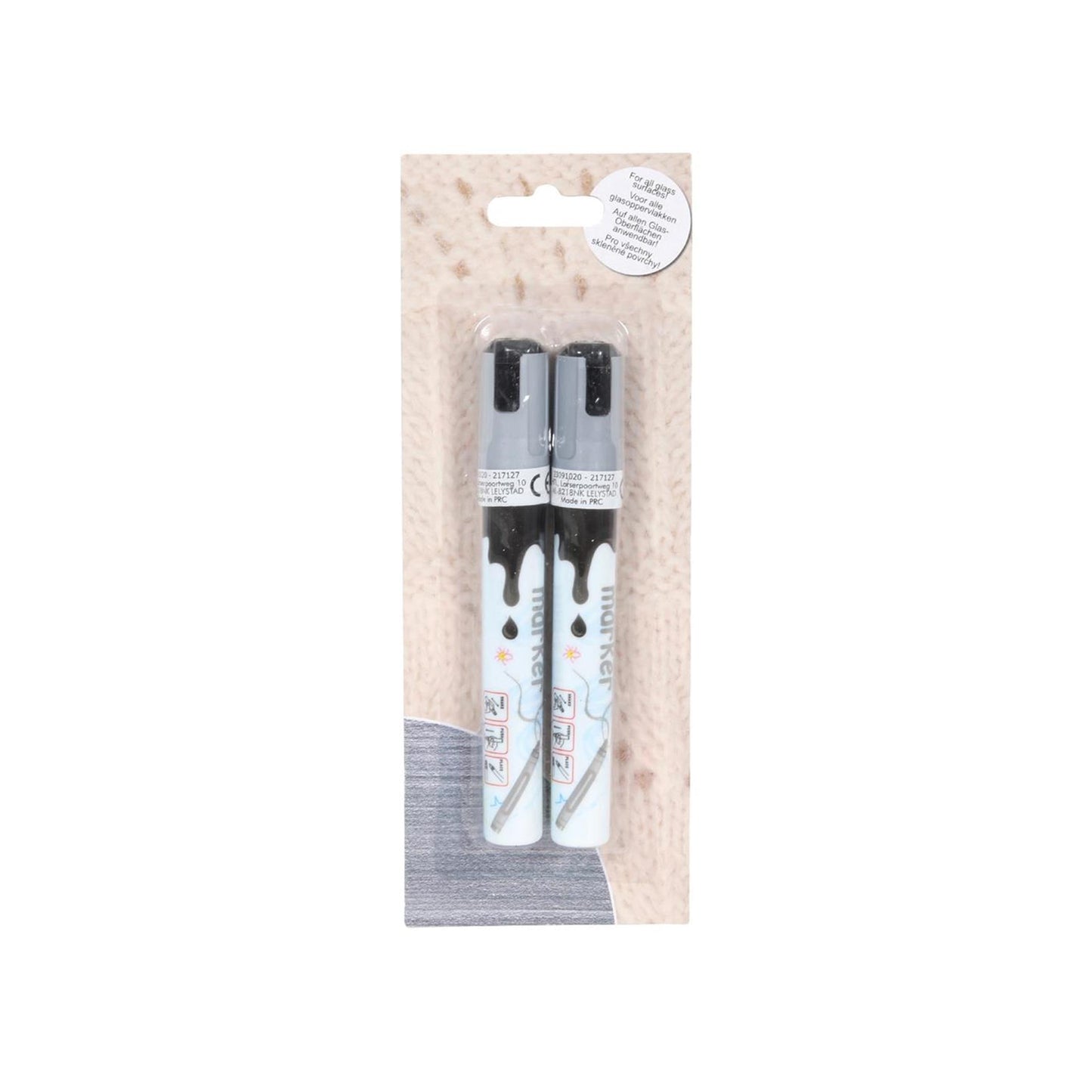Svenska Living Raam-markers afwasbaar zilver set a 2