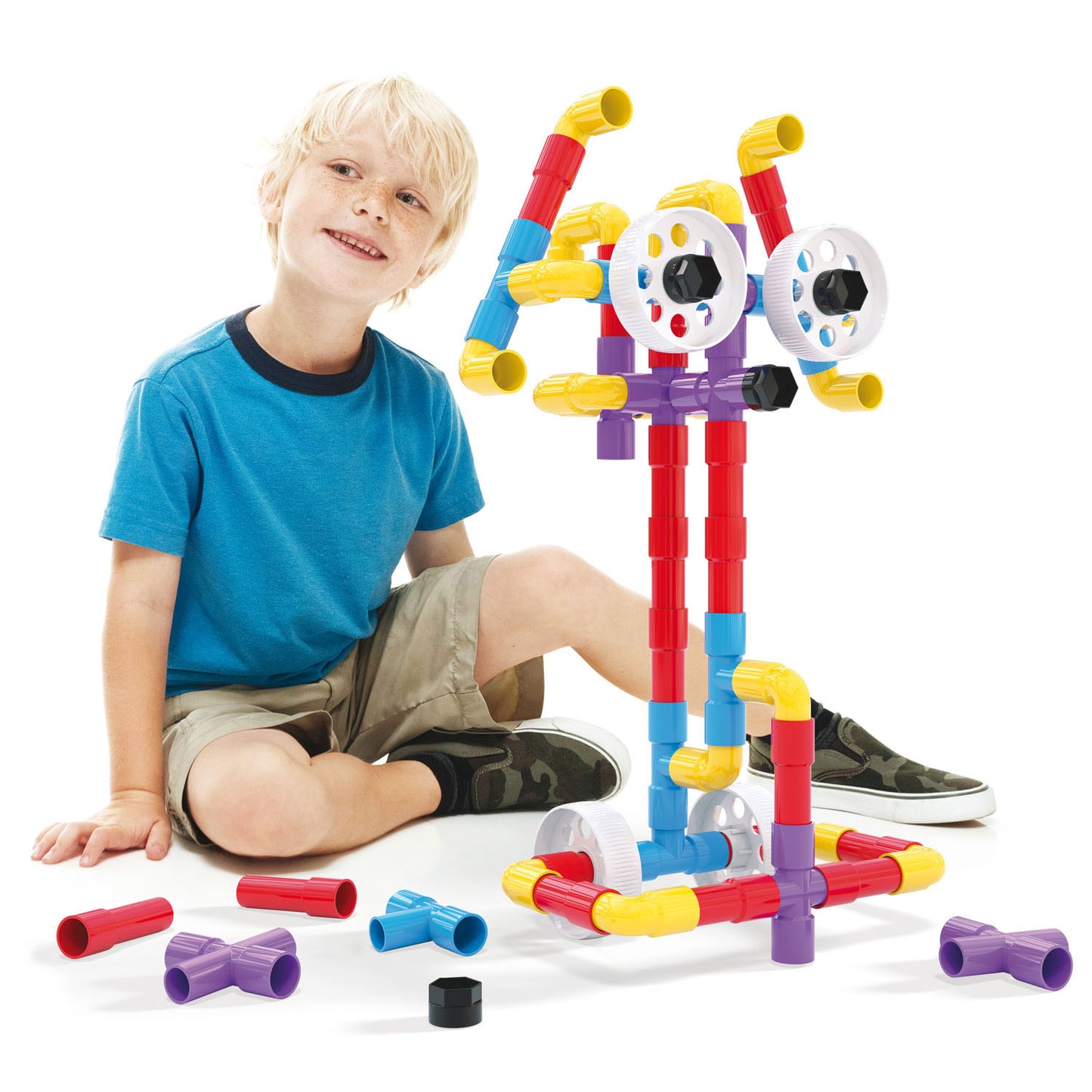 Quercetti buizenconstructie set, 68dlg.
