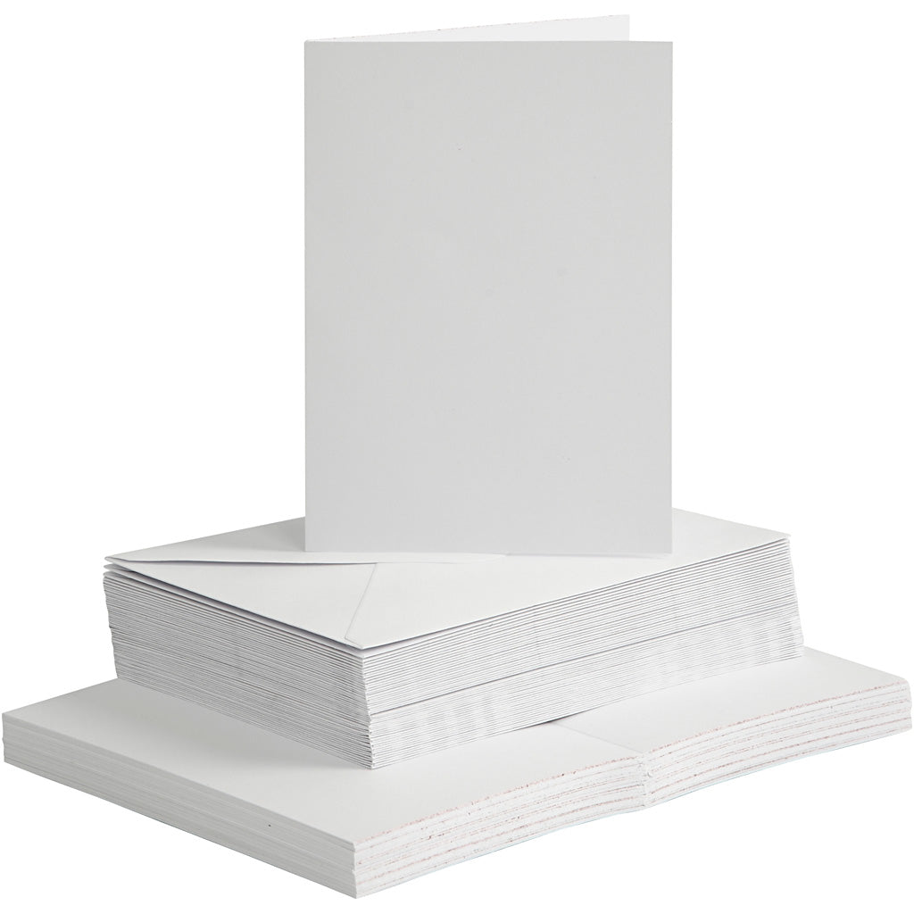 Creativ Company Https: www.cchobby.nl kaarten-en-enveloppen-afmeting-kaart-10-5x15-cm-afmeting-envelop-11-5x16-5-cm-120-240-wit-50-set-1-doos