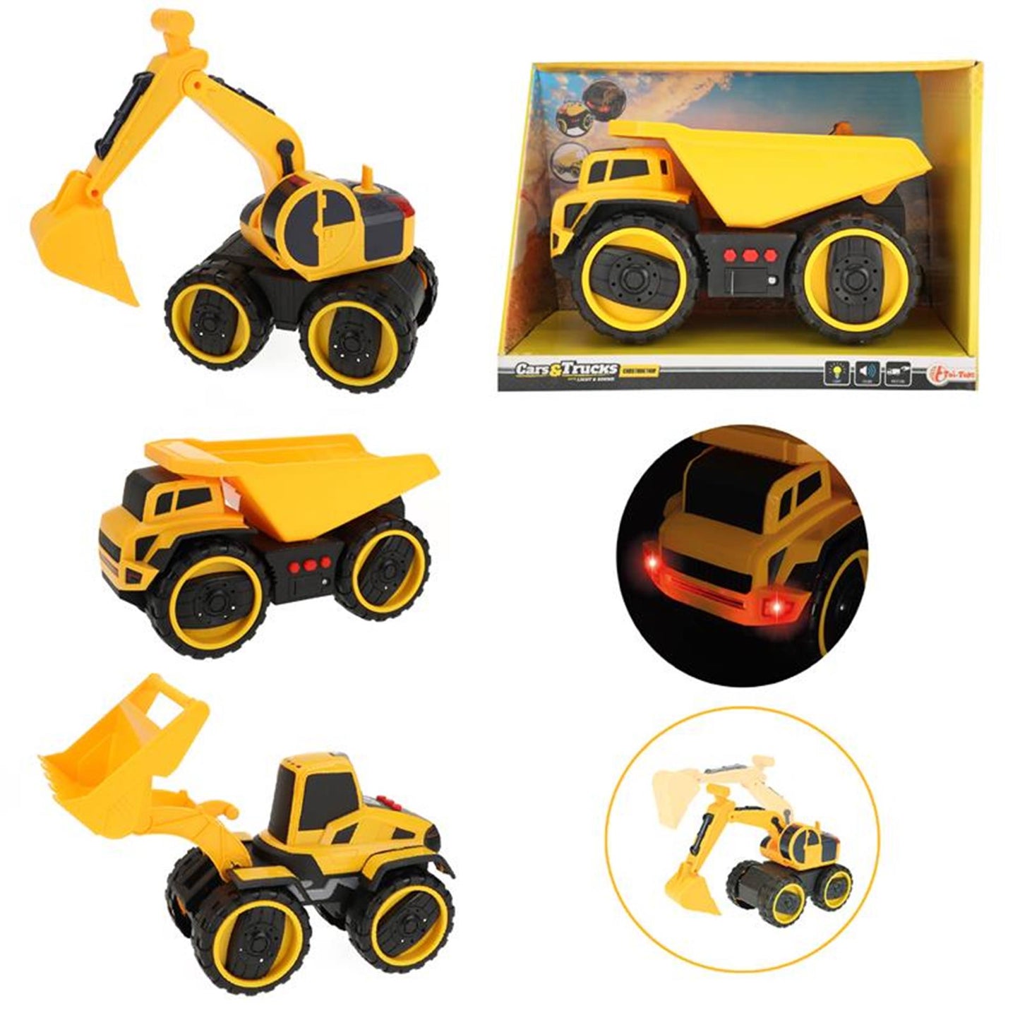 Toi-Toys Toi toys bouwvoertuig 22cm frictie