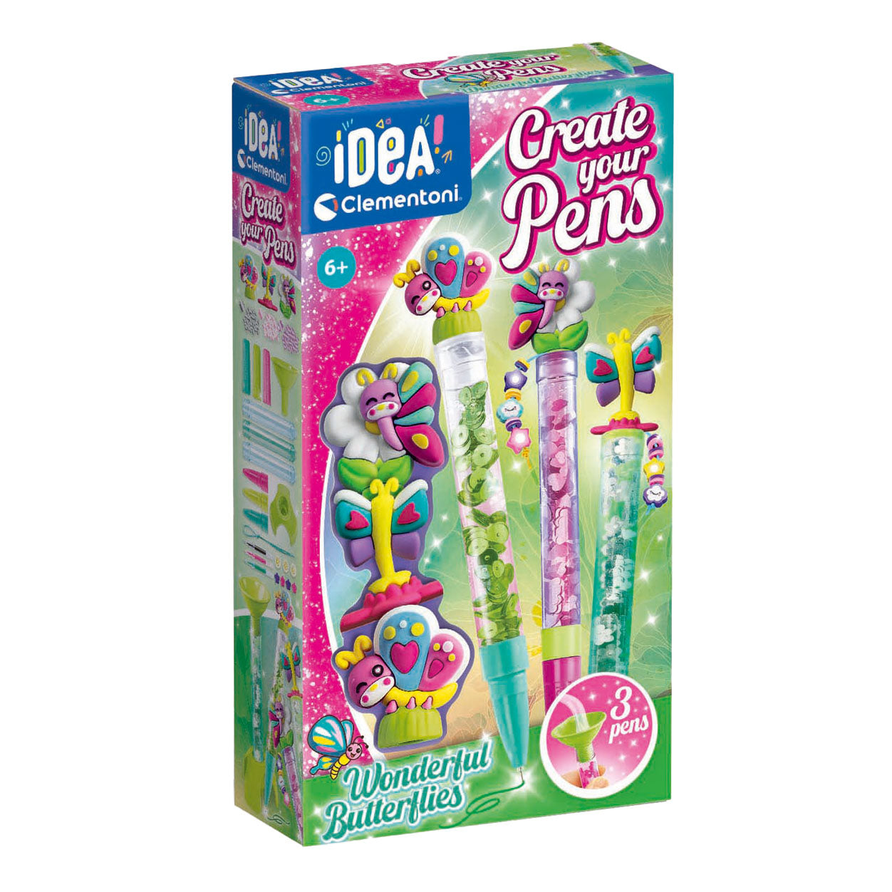 Clementoni idea maak je eigen pennen - prachtige vlinders