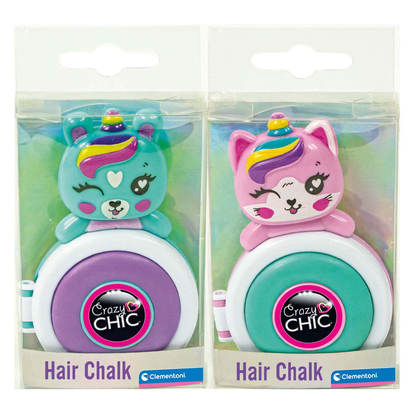 Clementoni crazy chic lovely haarkrijt eenhoorn paars blauw