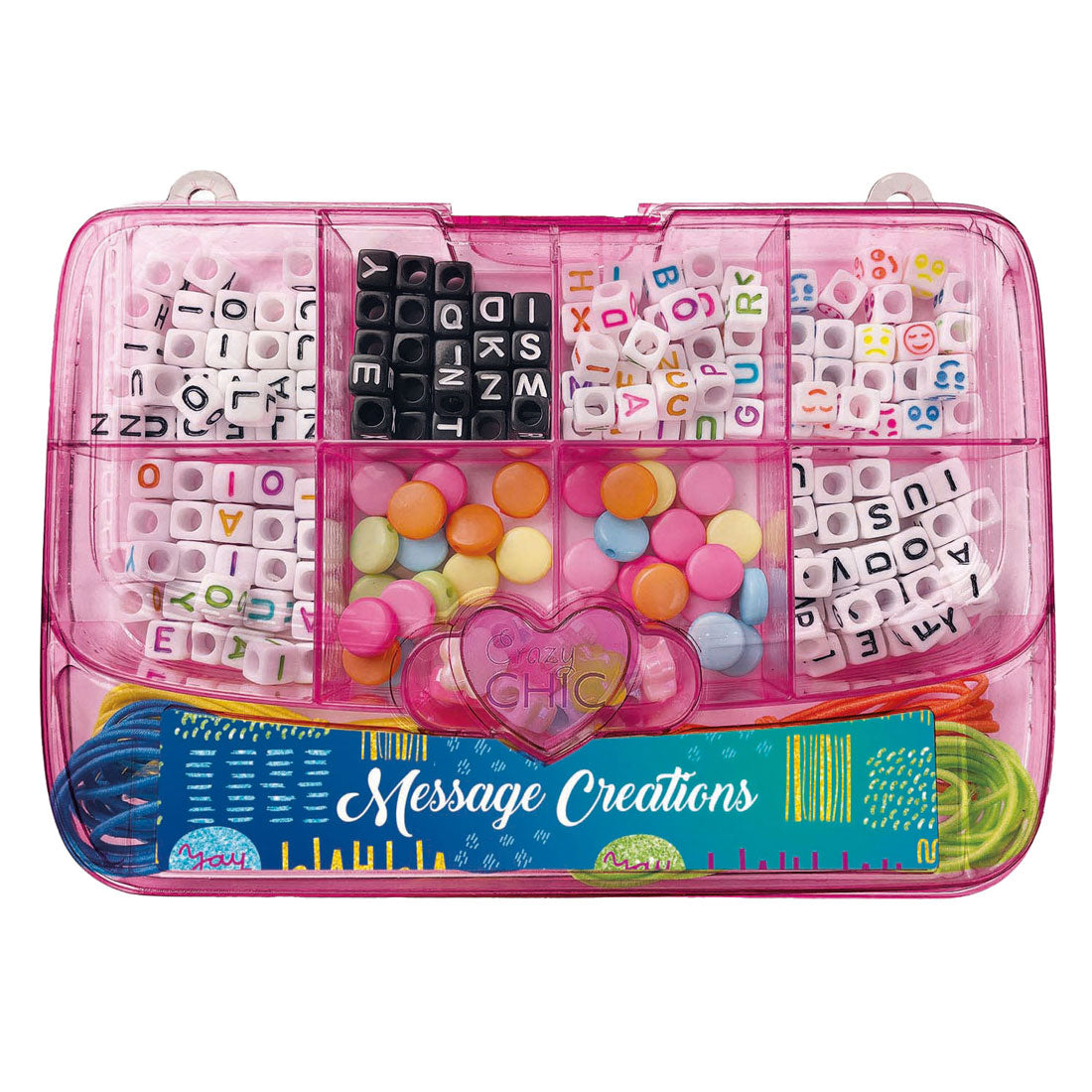Clementoni crazy chic sieraden maken kralenset in opbergbox roze