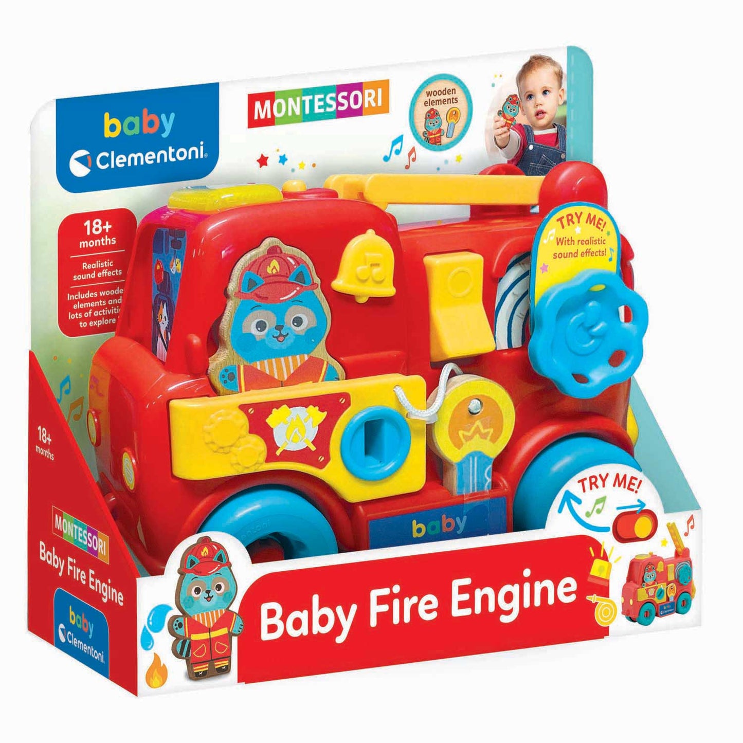 Clementoni Baby montessori brandweerwagen