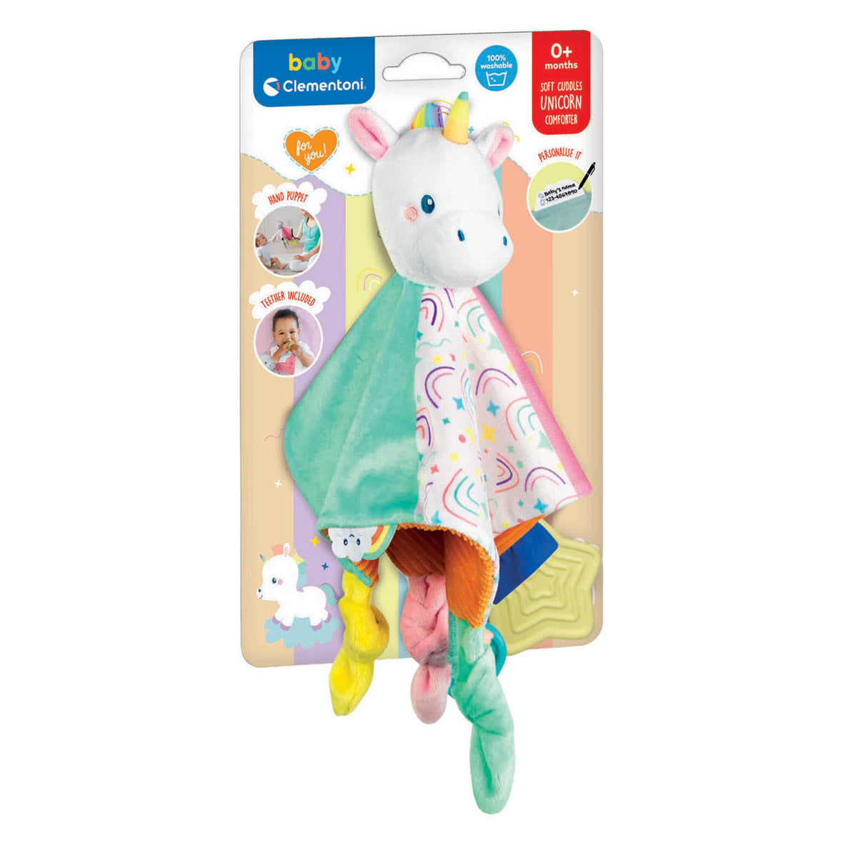 Clementoni baby knuffeldoekje eenhoorn