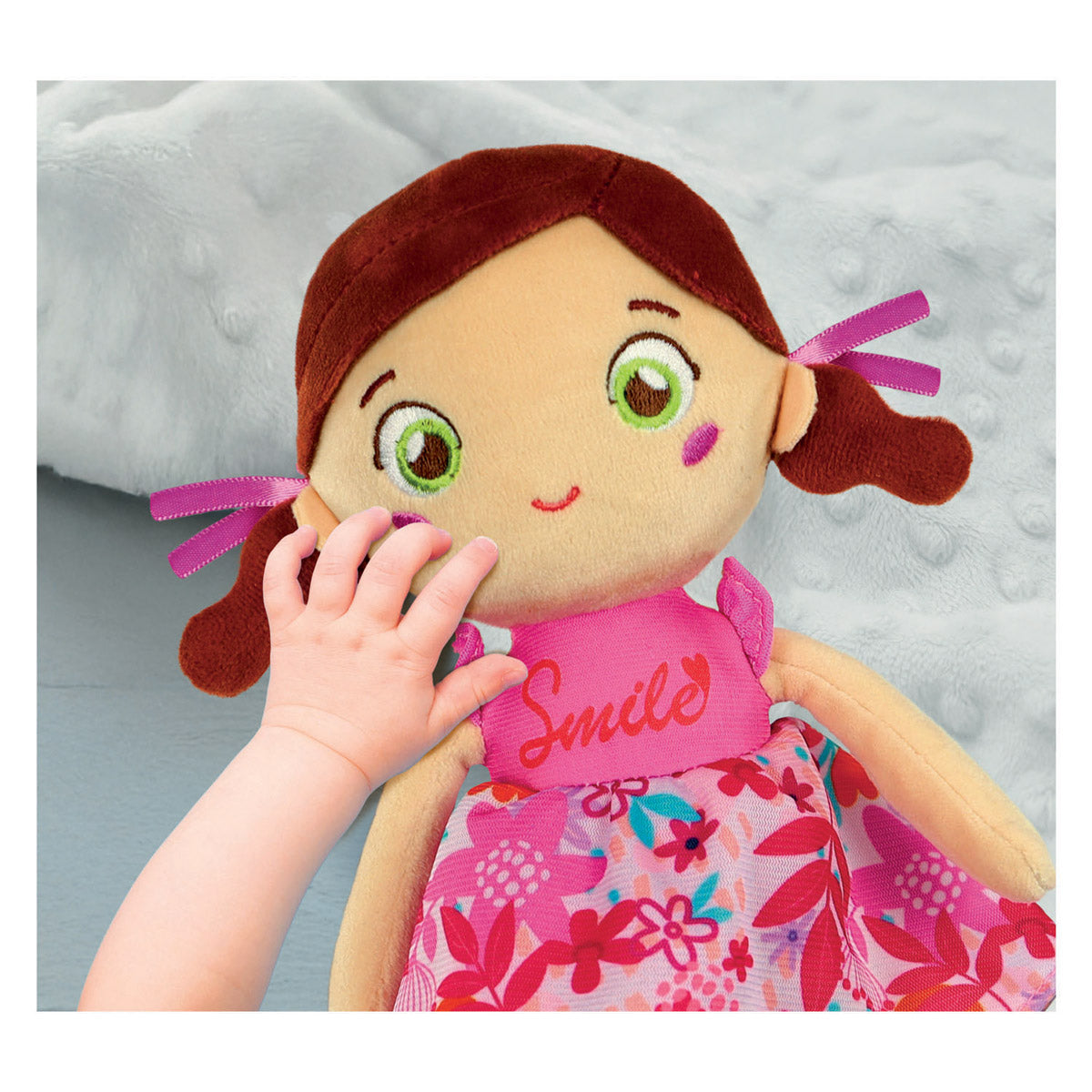 Clementoni baby zachte pluche pop roze lilly