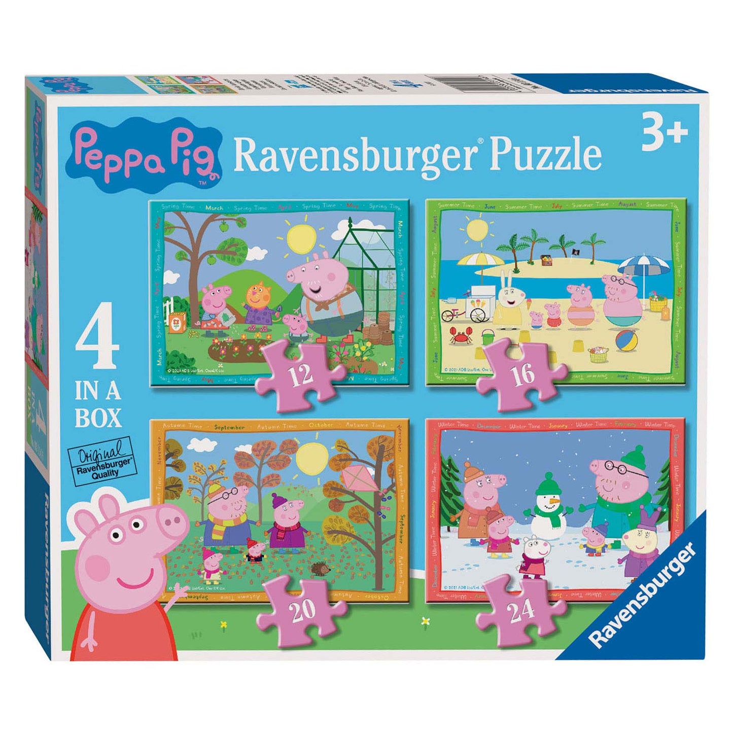 Ravensburger peppa pig seizoenen puzzel, 4in1